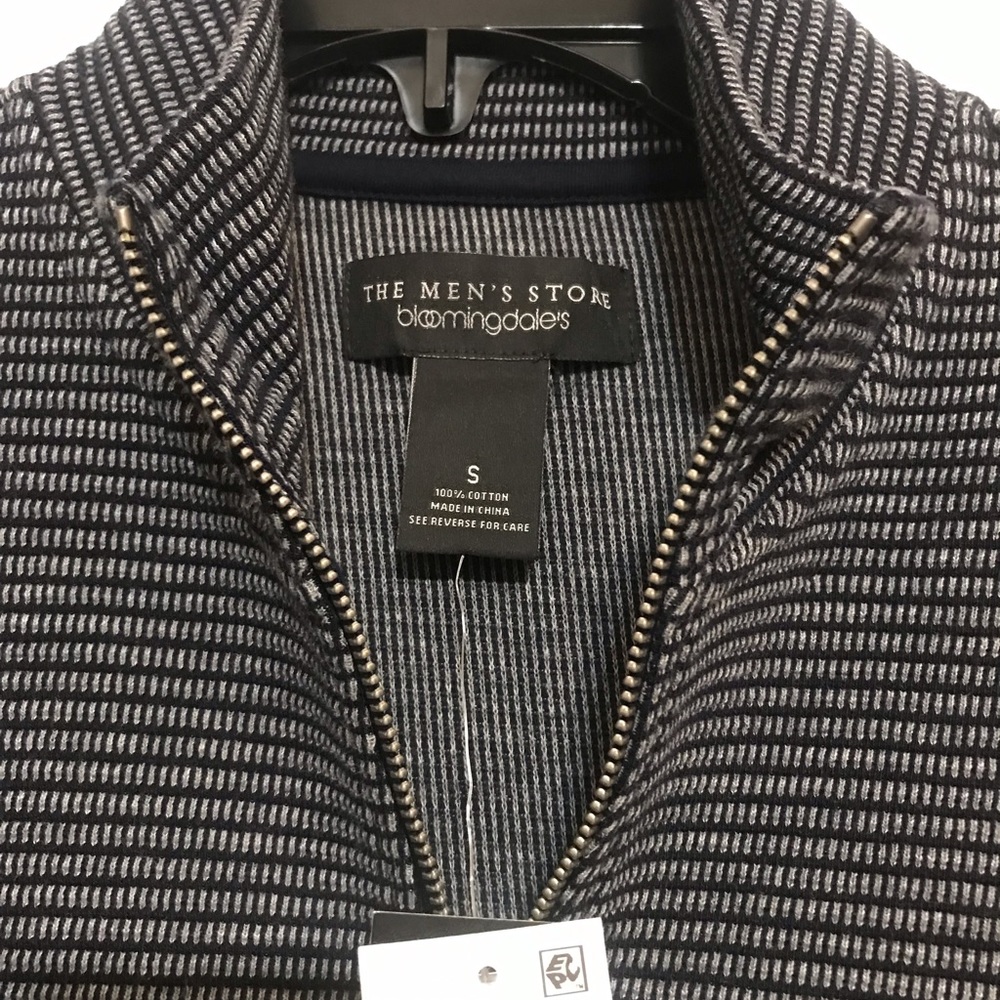 The Men's Store at Bloomingdale's Men's Cotton Gray Sweater Quarter Zip NWT
